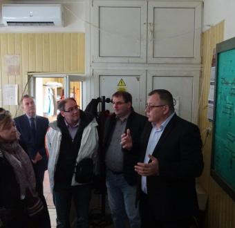 Discussion in the old control room