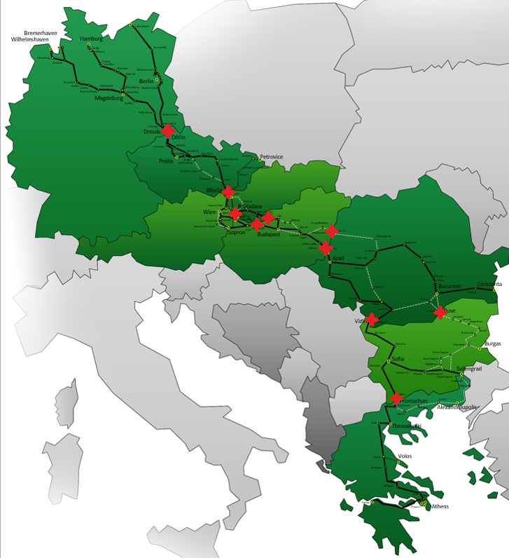 Locations of cross-border task forces